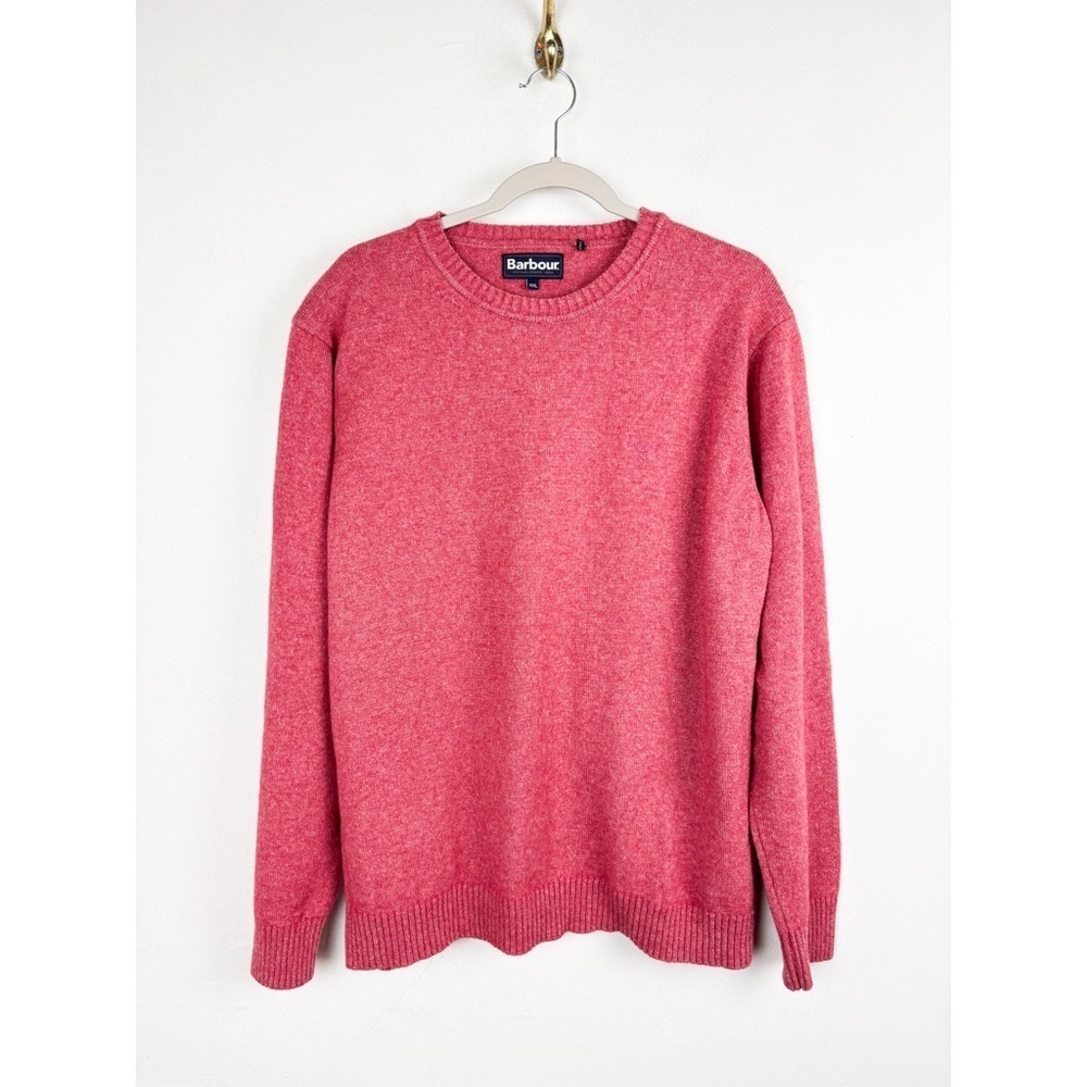 Barbour Men’s Red Wool Blend Crewneck Sweater Sz XXL